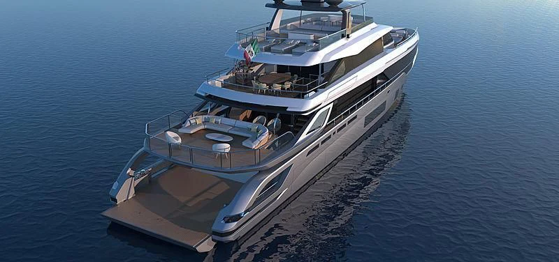 a large ship in the water aboard NG Yacht for Sale