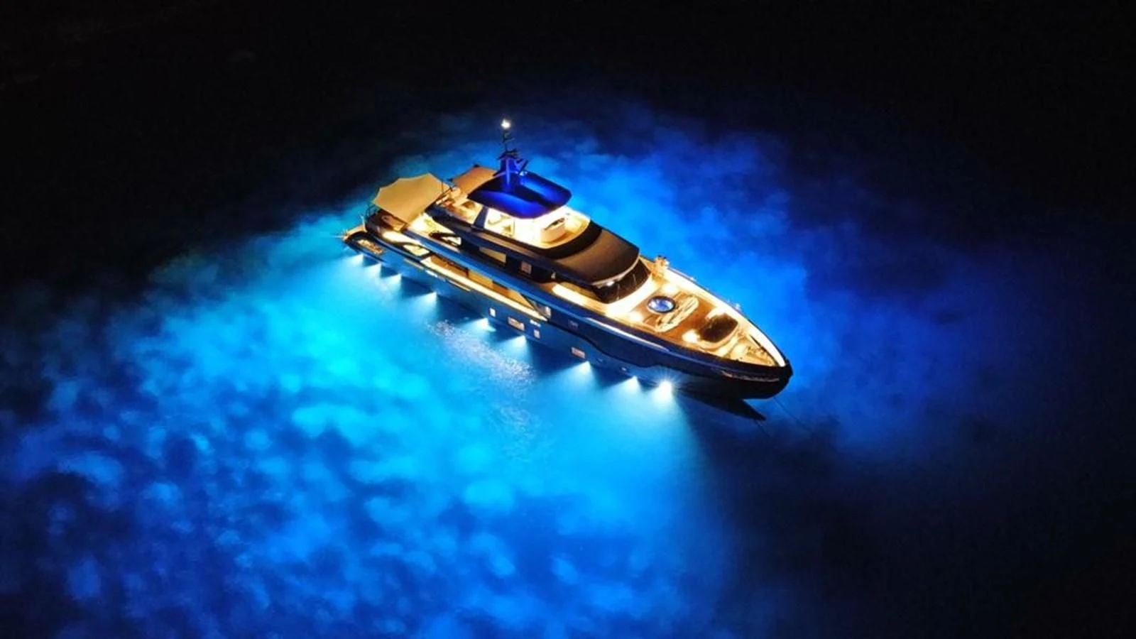 a space ship in space aboard NG Yacht for Sale