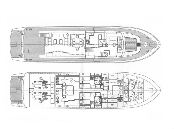 diagram, engineering drawing aboard MOS-AIC Yacht for Sale