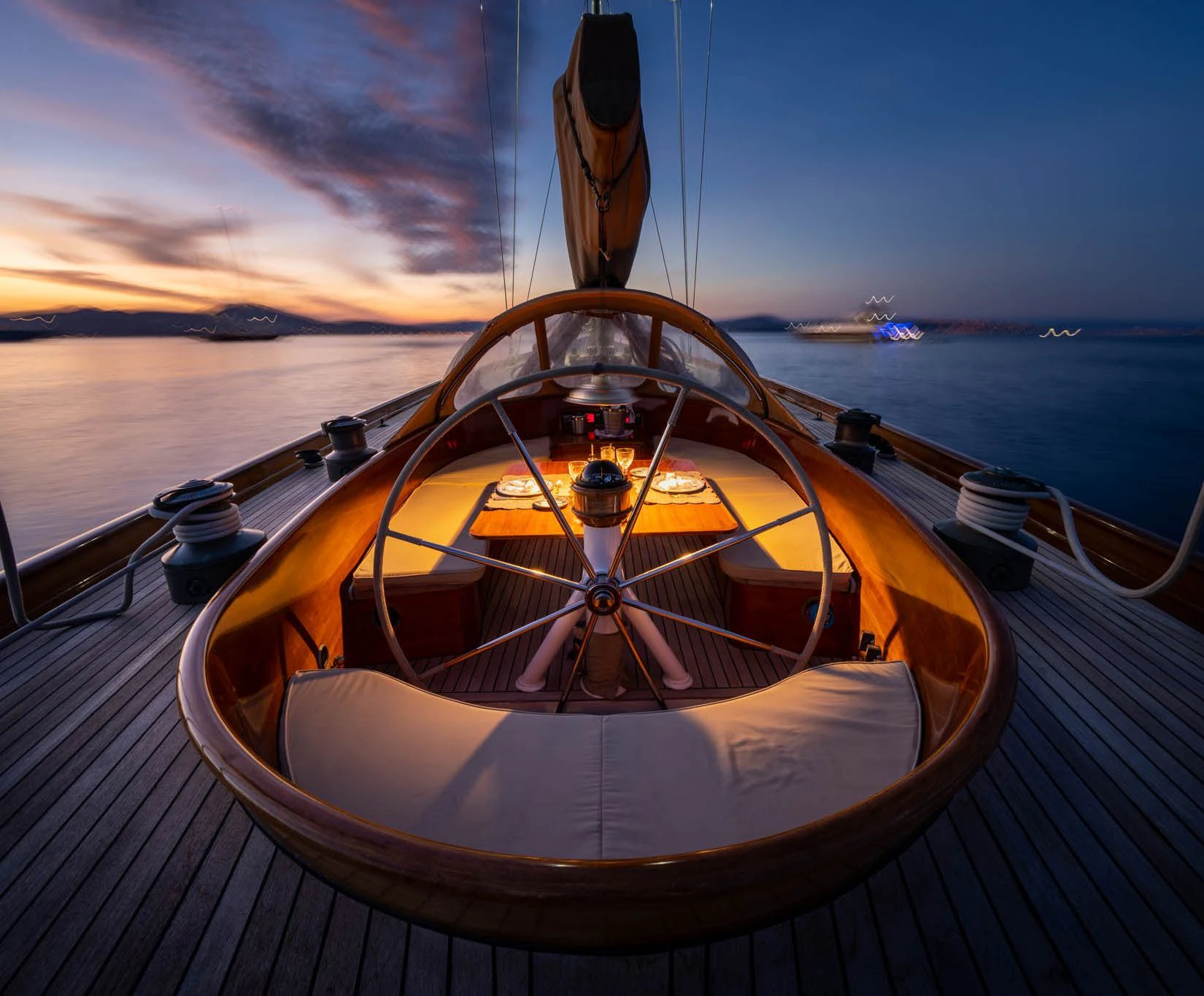 a boat on a dock aboard SAVANNAH Yacht for Sale