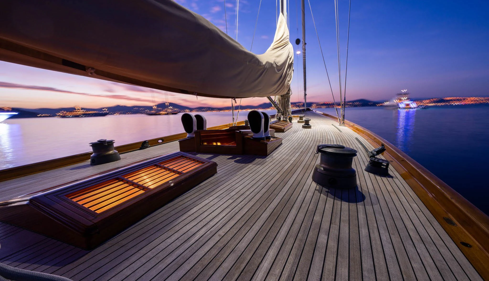 a boat on the water aboard SAVANNAH Yacht for Sale