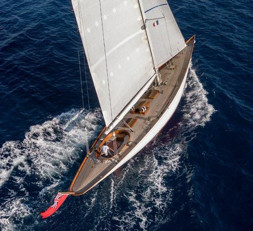 a sailboat on the water aboard SAVANNAH Yacht for Sale