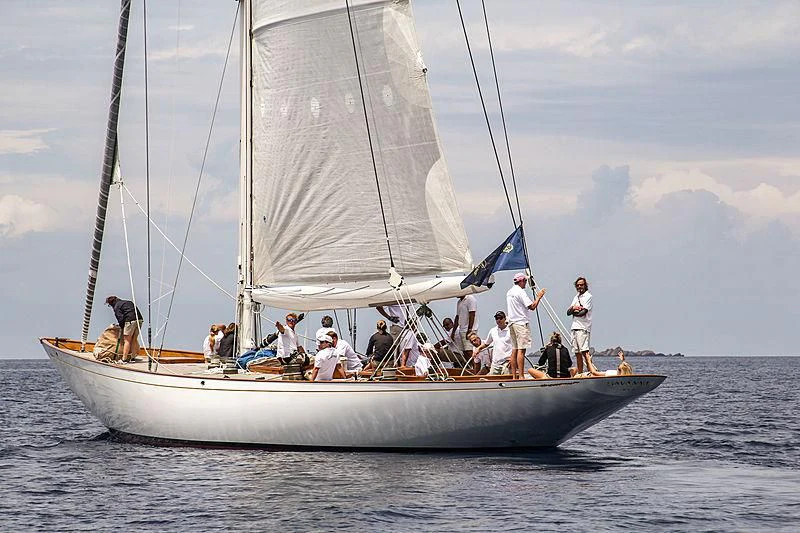 a group of people on a sailboat aboard SAVANNAH Yacht for Sale