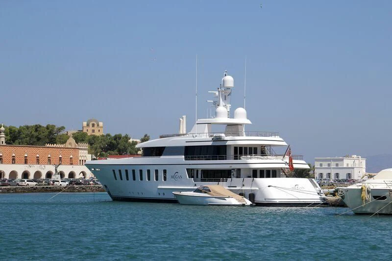 a boat in the water aboard MEGAN Yacht for Sale