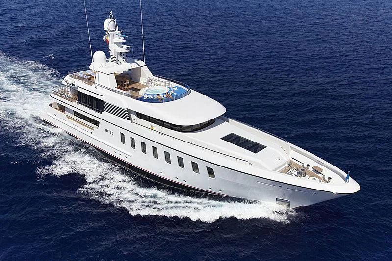 a white boat on the water aboard MEGAN Yacht for Sale