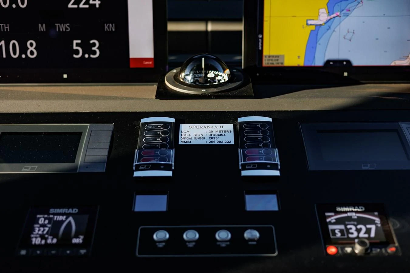 graphical user interface, website aboard AMIGA Yacht for Sale