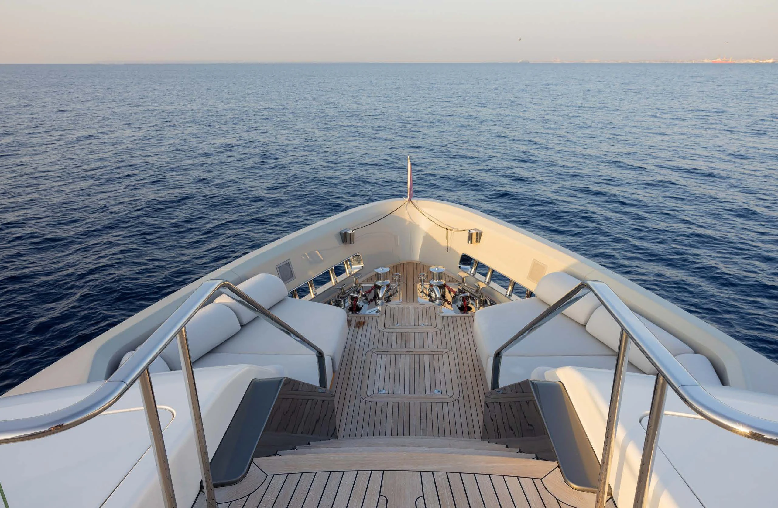 a boat on the water aboard AMIGA Yacht for Sale
