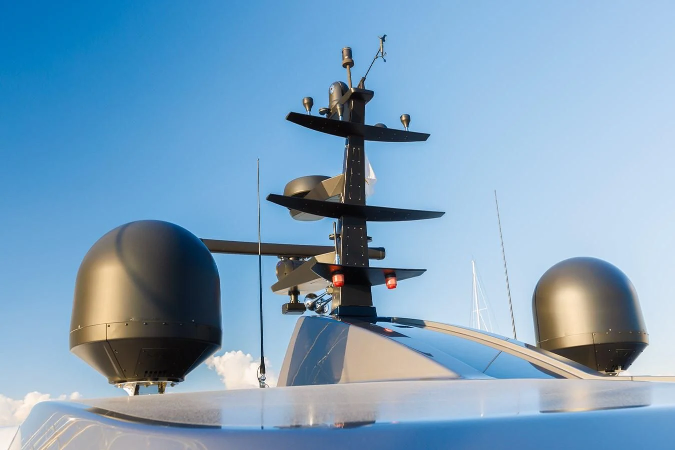 a plane with a propeller aboard AMIGA Yacht for Sale