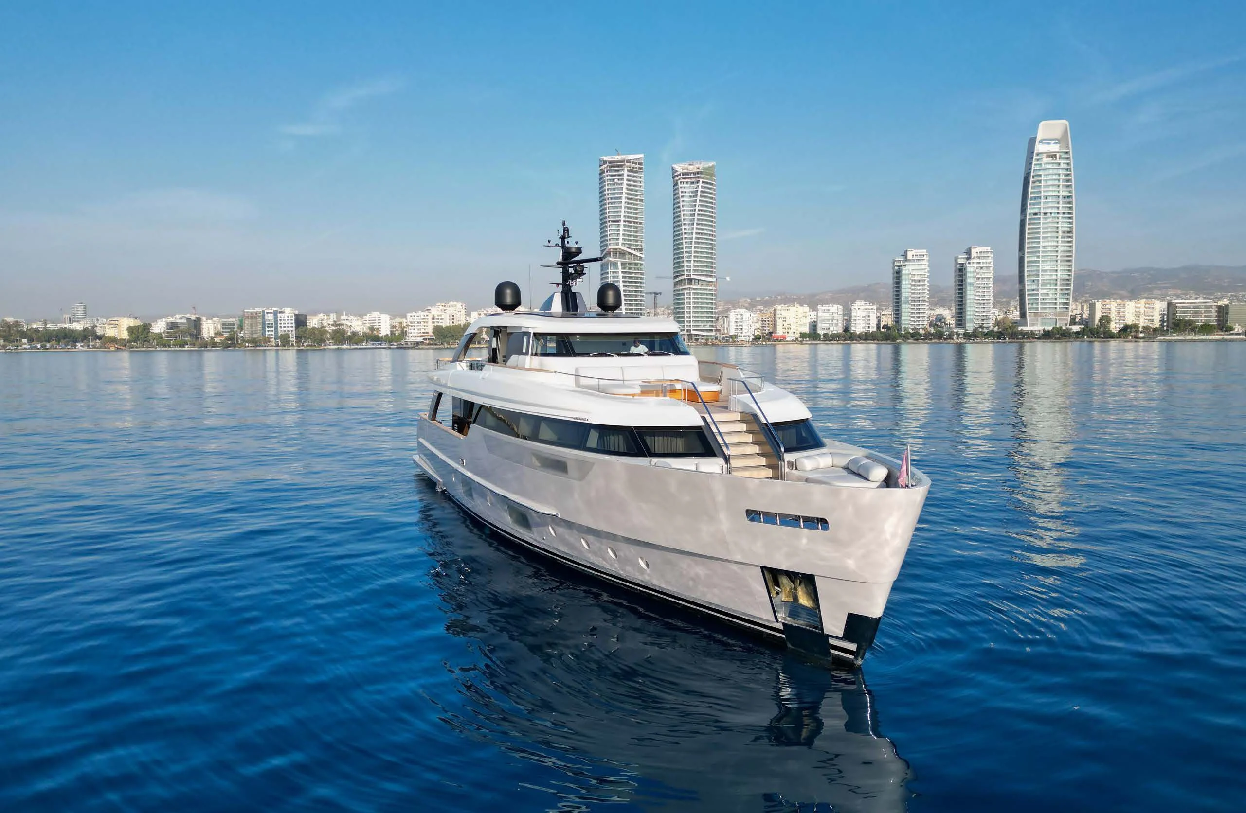 a boat on the water aboard AMIGA Yacht for Sale