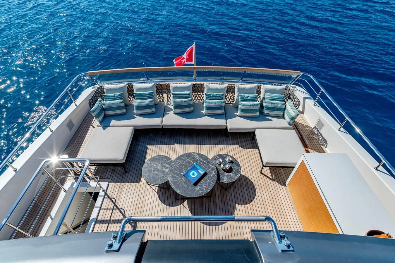 a boat on the water aboard AMIGA Yacht for Sale