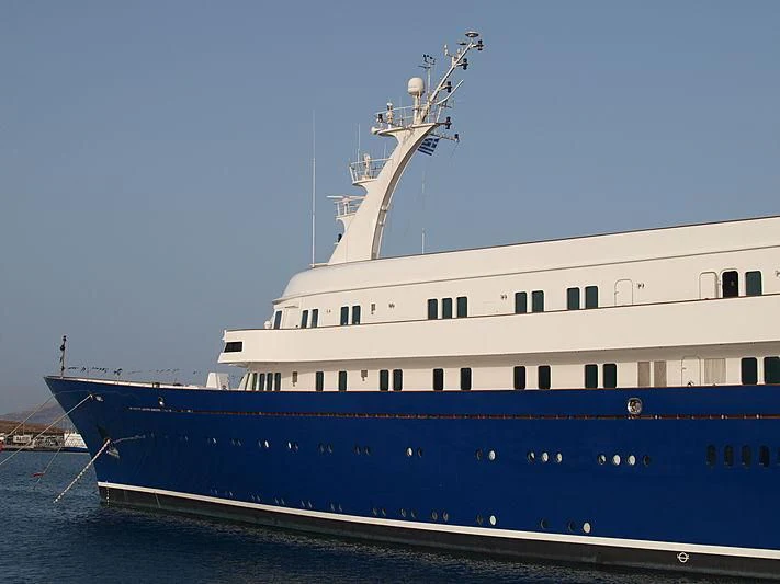 a large white boat aboard NAVTILVS Yacht for Sale