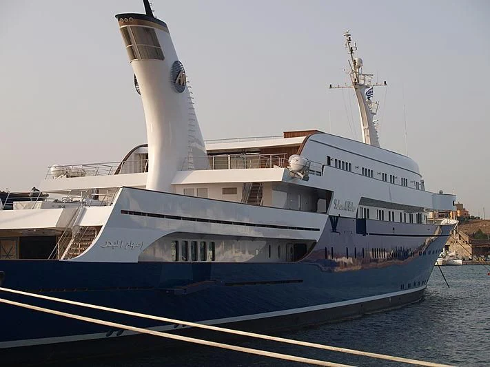 a large white boat aboard NAVTILVS Yacht for Sale
