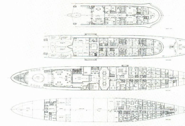 diagram, engineering drawing aboard NAVTILVS Yacht for Sale