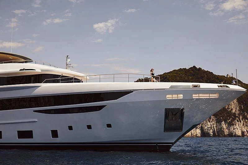 a large white yacht aboard ANURAG Yacht for Sale