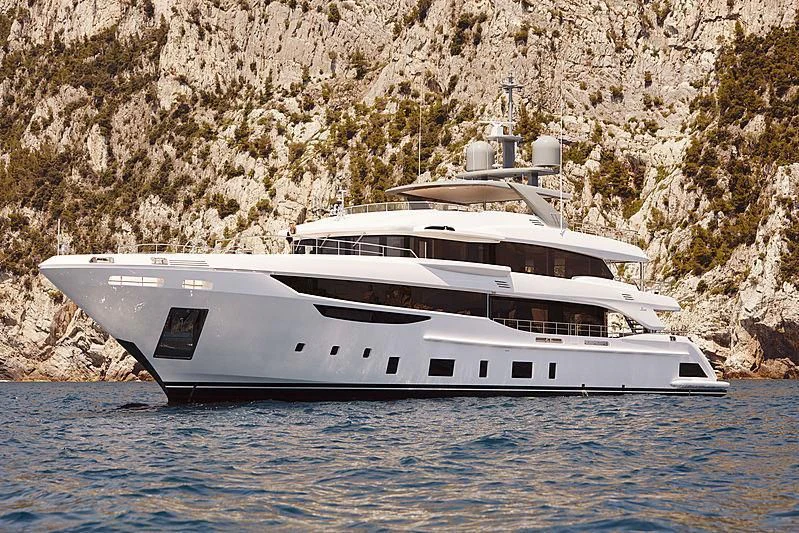a yacht on the water aboard ANURAG Yacht for Sale