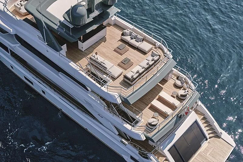 a large ship on the water aboard ANURAG Yacht for Sale