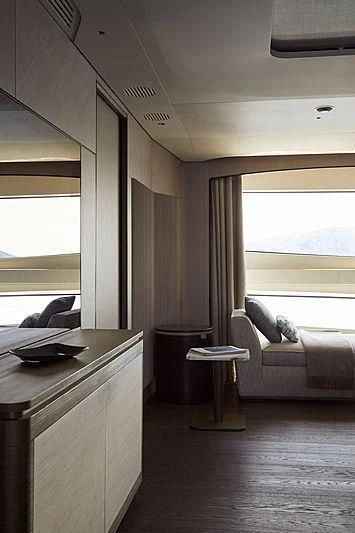 a room with a couch and a table aboard ANURAG Yacht for Sale