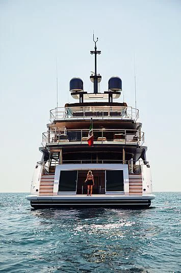 a person standing on a boat aboard ANURAG Yacht for Sale
