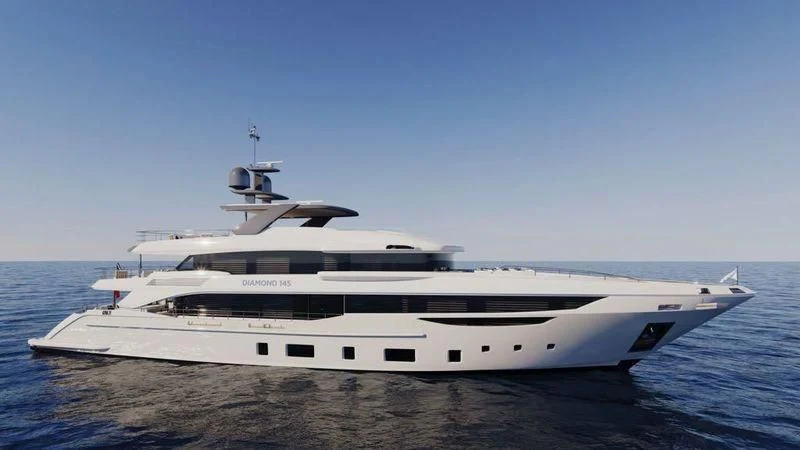 a white yacht on the beach aboard ANURAG Yacht for Sale