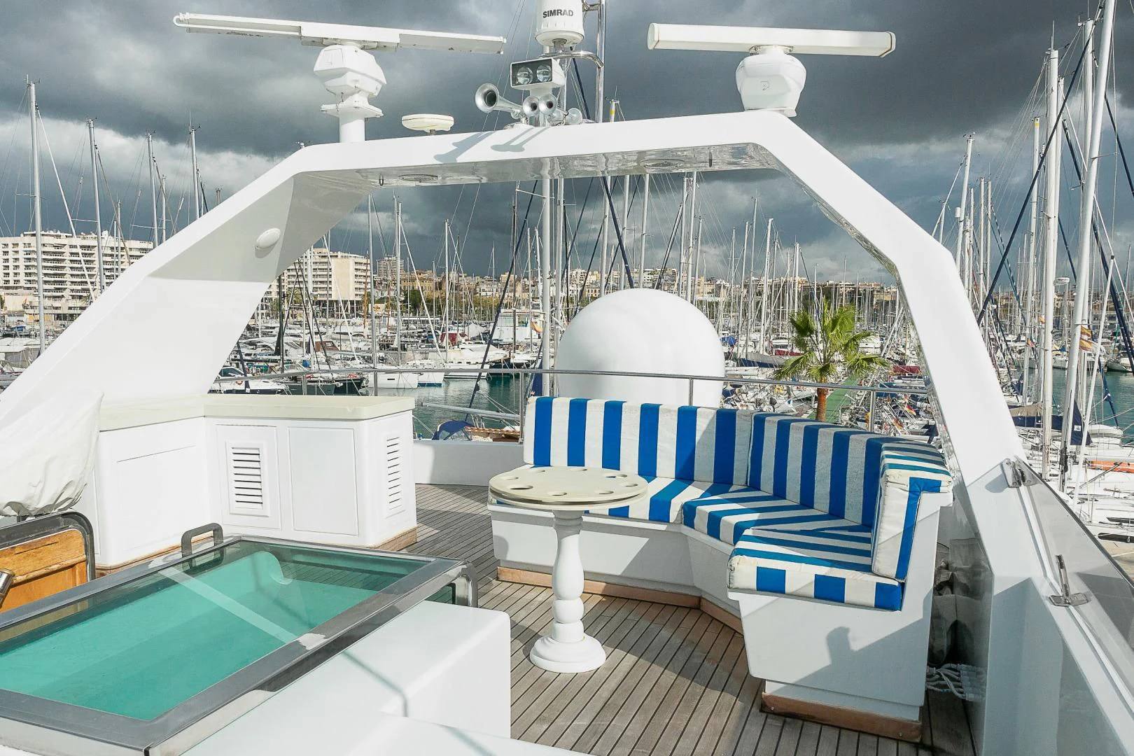 a deck of a ship aboard ELBA Yacht for Sale