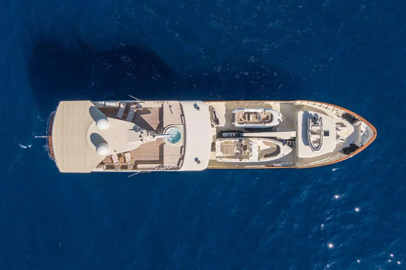 a space ship in space aboard LIBERTA Yacht for Sale