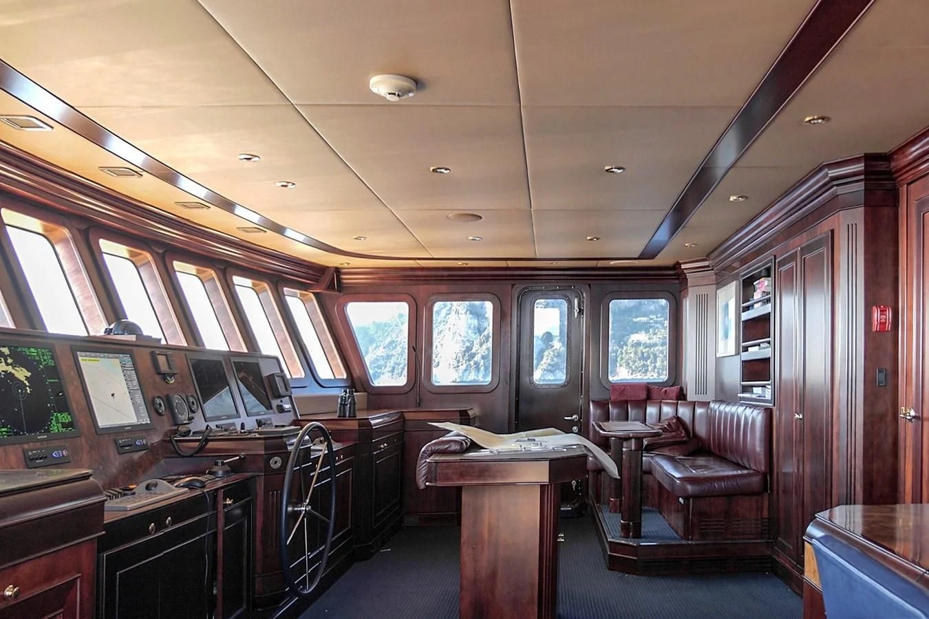 inside of a train aboard LIBERTA Yacht for Sale