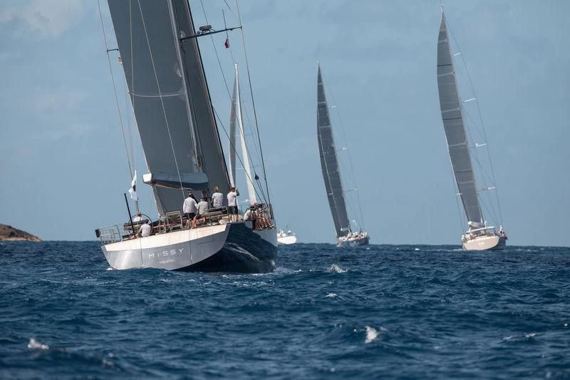 a group of sailboats on the water aboard PATTOO Yacht for Sale