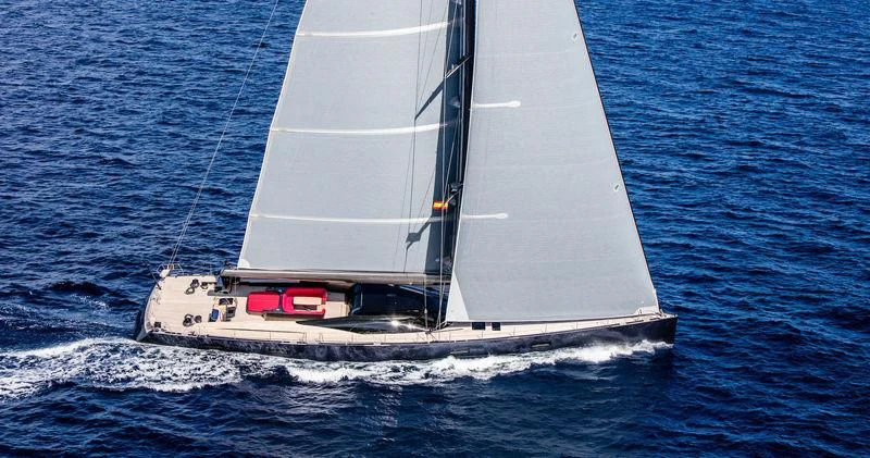 a white boat in the water aboard PATTOO Yacht for Sale