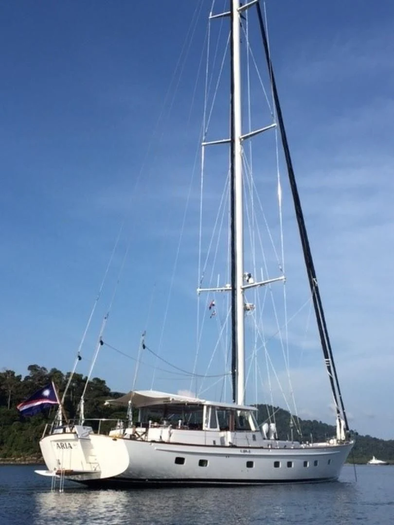 a boat on the water aboard ARIA Yacht for Sale