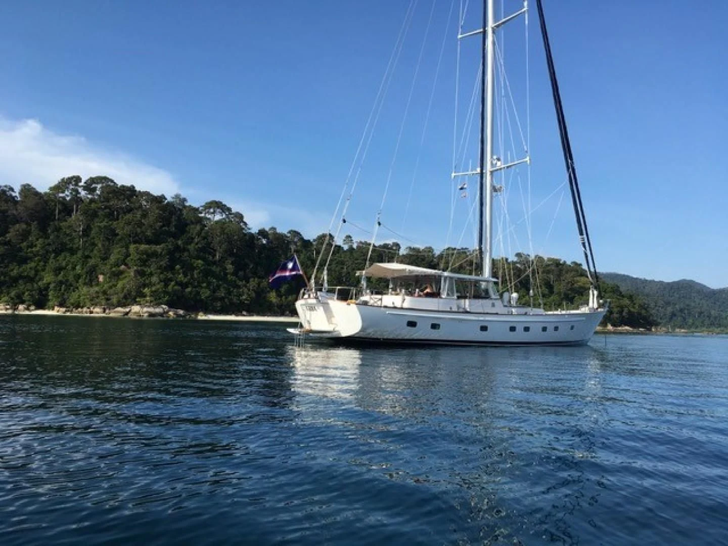 a boat on the water aboard ARIA Yacht for Sale