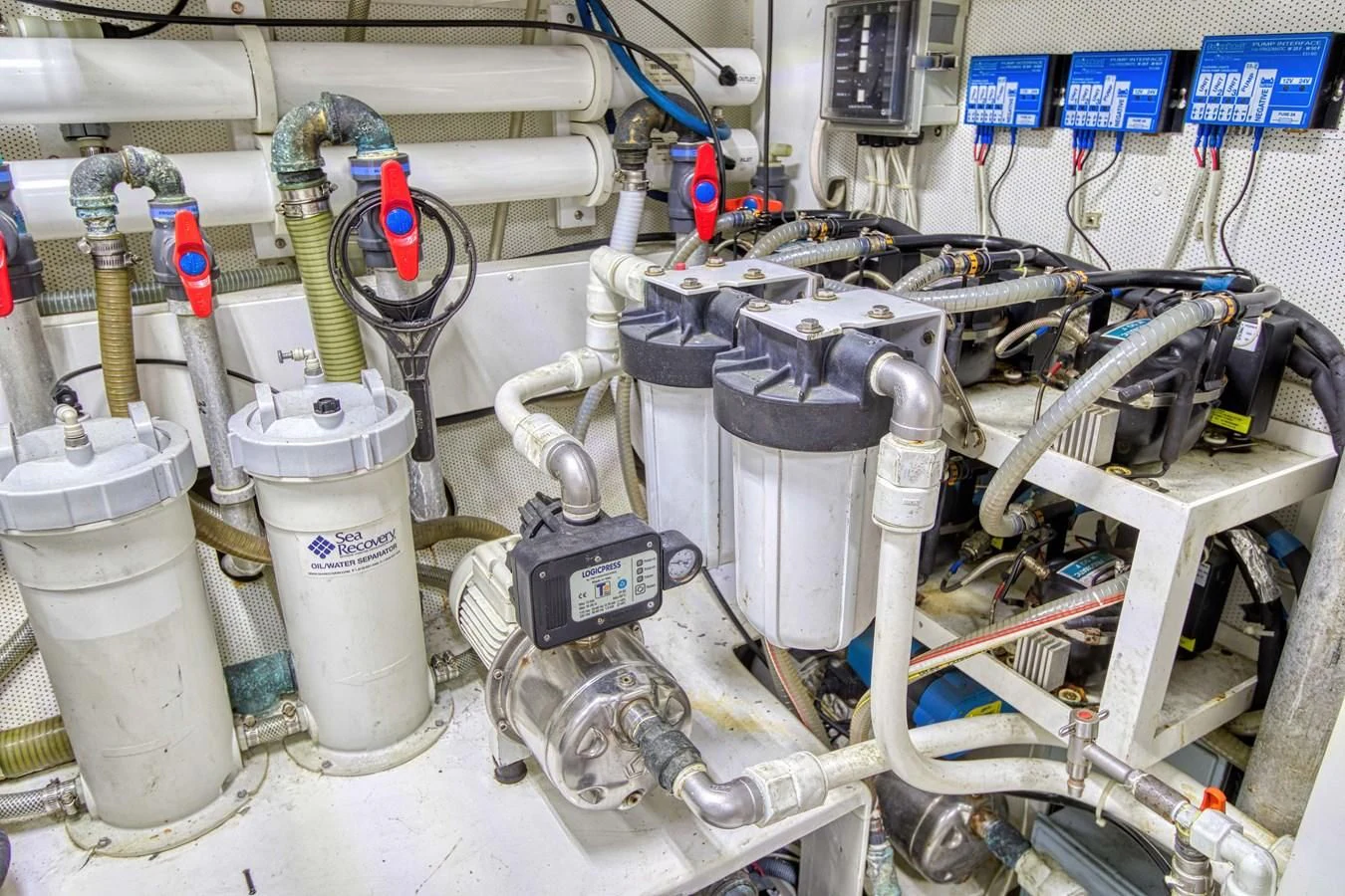 a close-up of a machine aboard ARIA Yacht for Sale