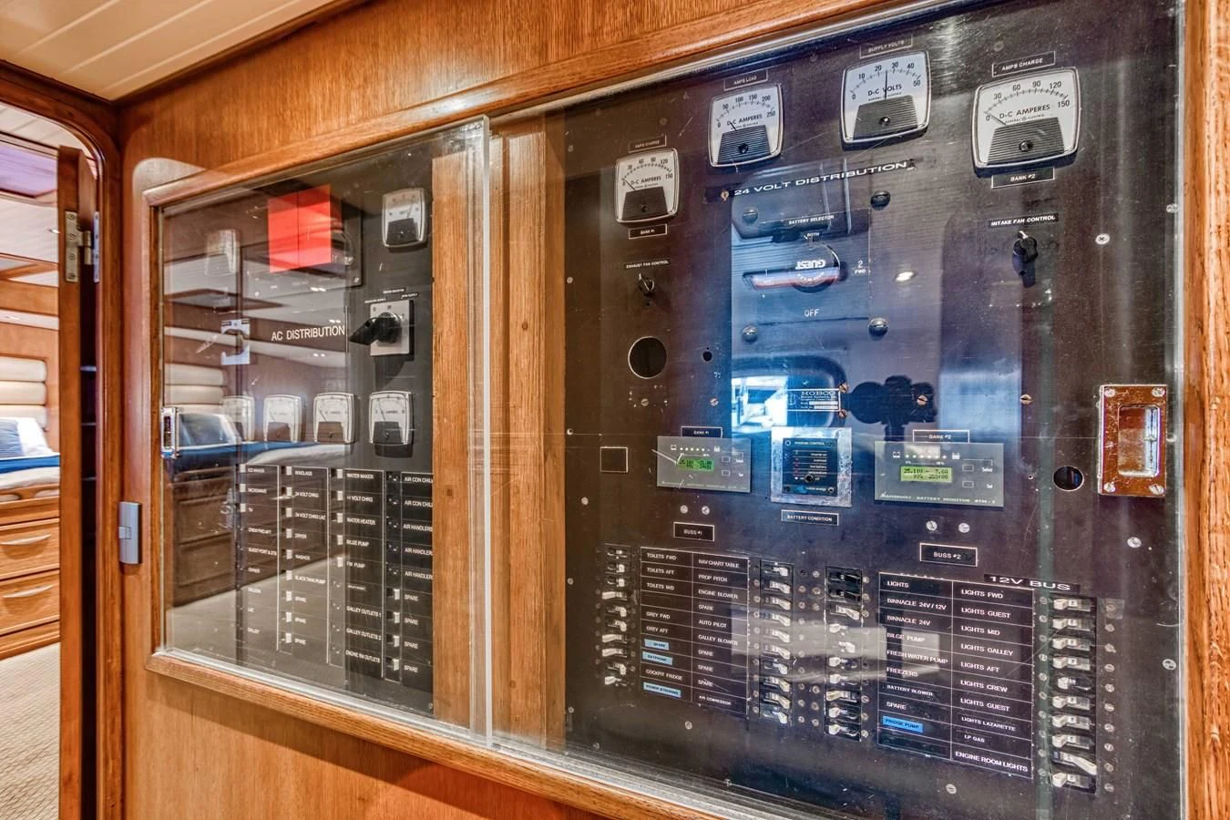 a computer tower with a screen aboard ARIA Yacht for Sale