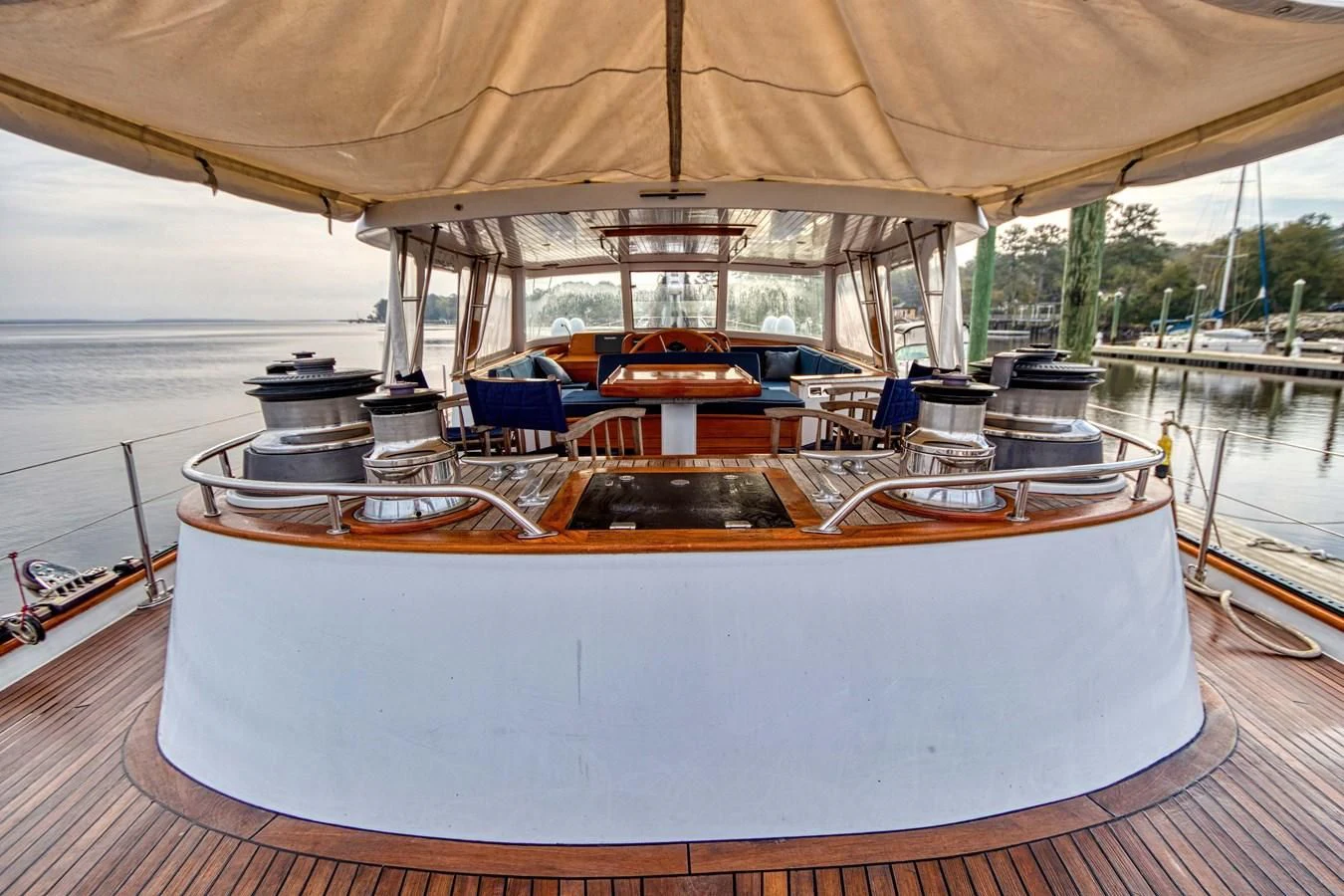 a boat on the water aboard ARIA Yacht for Sale
