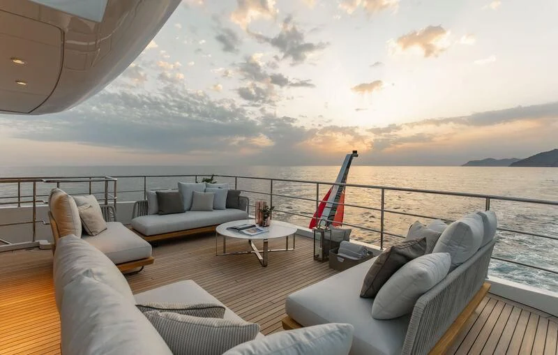 a large boat in the water aboard LEGEND Yacht for Sale