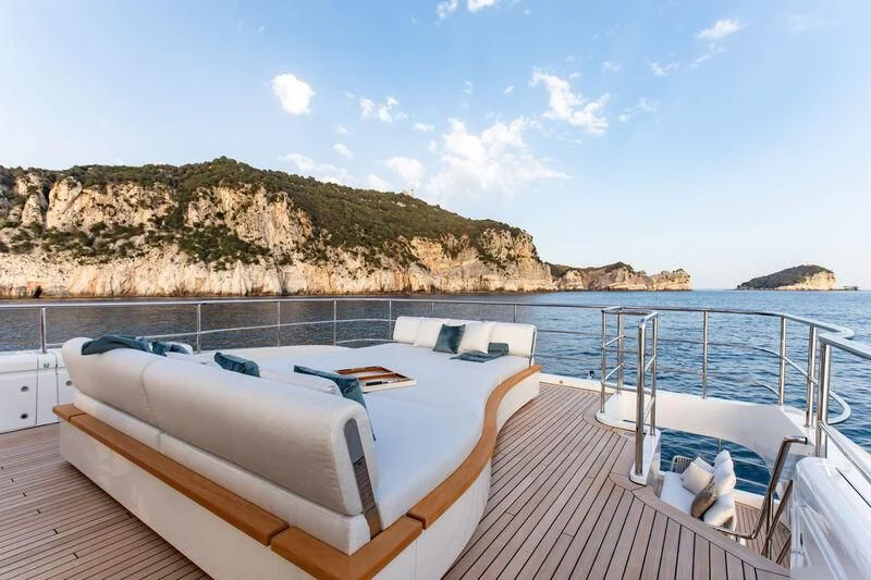 a boat on a body of water aboard LEGEND Yacht for Sale
