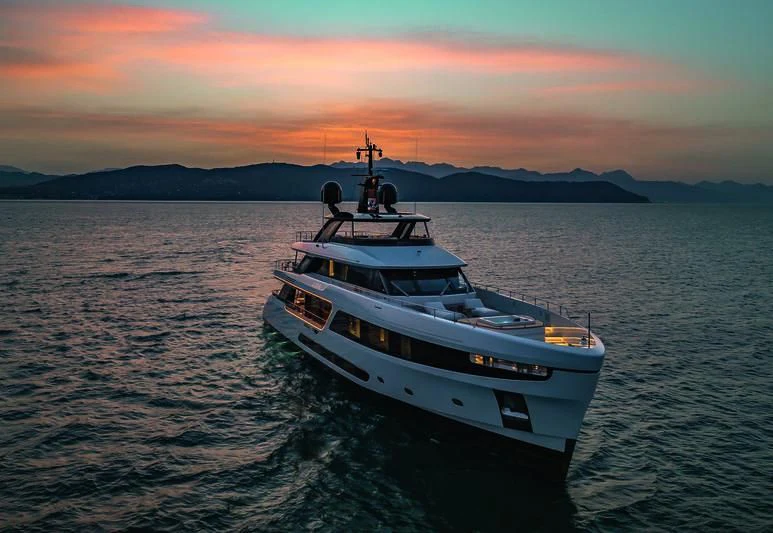 a boat in the water aboard LEGEND Yacht for Sale