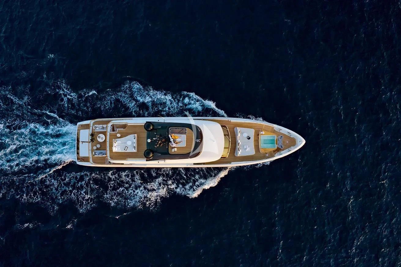 a space ship in outer space aboard LEGEND Yacht for Sale
