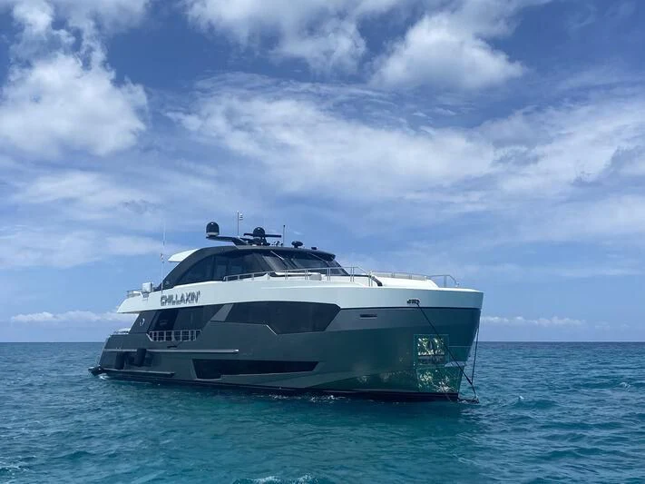 a boat in the water aboard CHILLAXIN' Yacht for Sale
