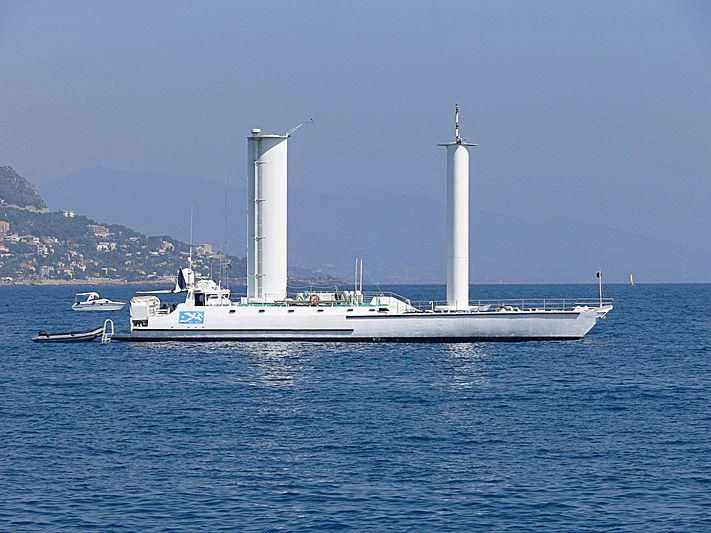 a large boat in the water aboard ALCYONE Yacht for Sale