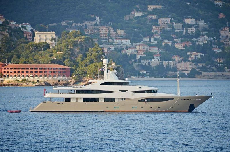 a white yacht in the water aboard ELENI Yacht for Sale