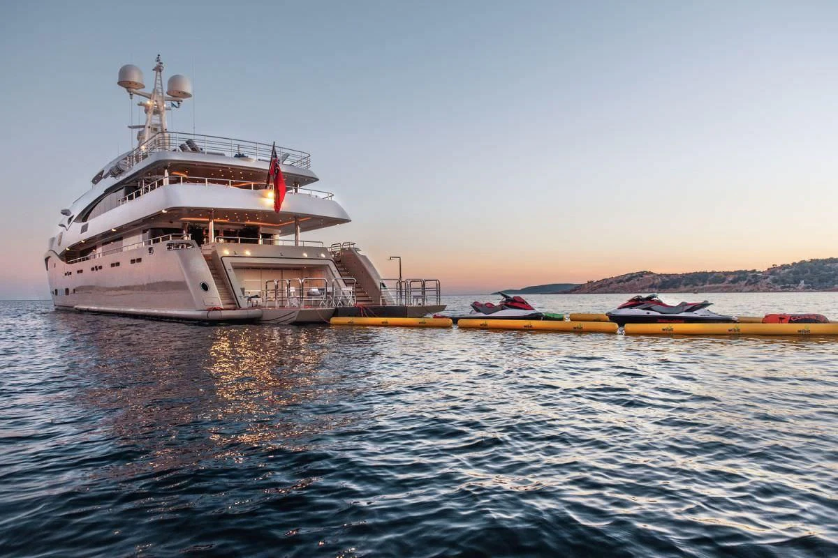 a boat on the water aboard ELENI Yacht for Sale