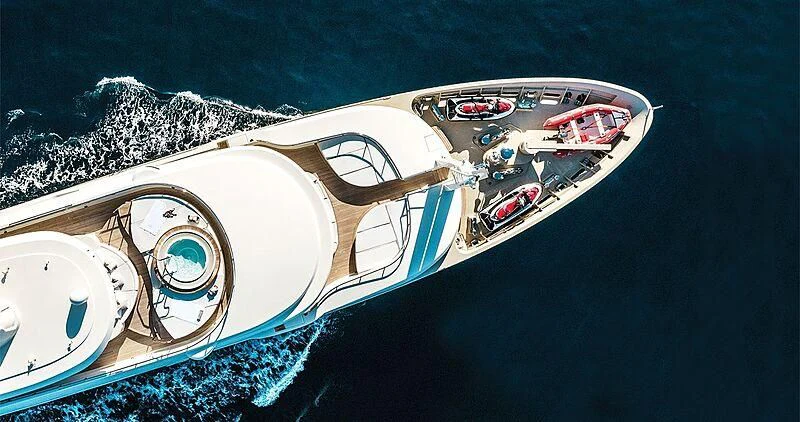 a satellite in space aboard ELENI Yacht for Sale