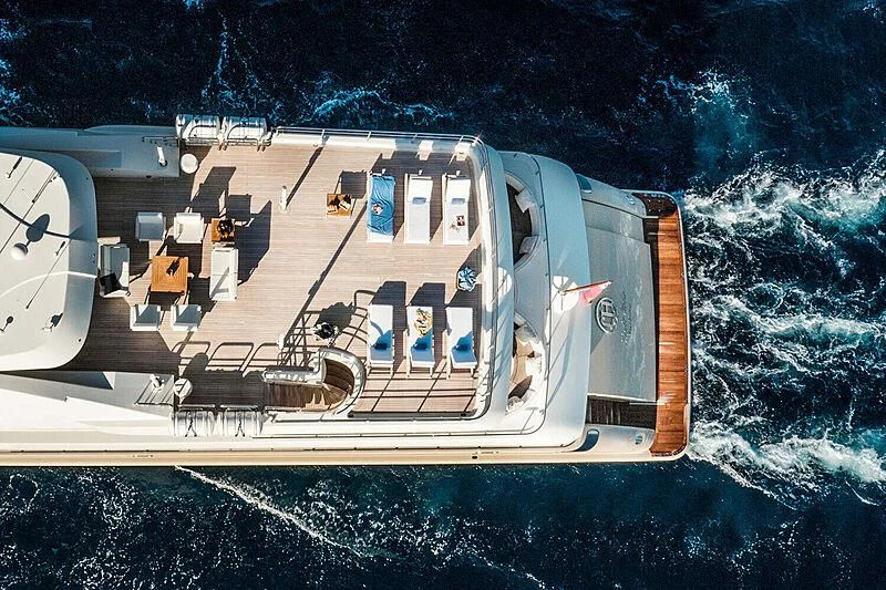 a satellite above the earth aboard ELENI Yacht for Sale