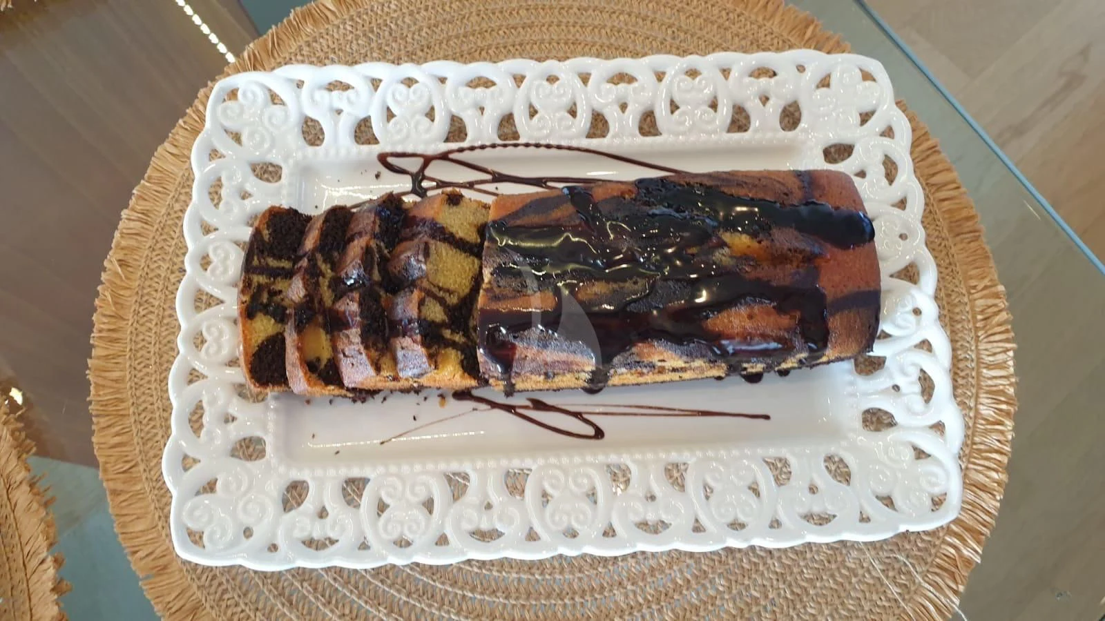 a cake on a plate aboard FUNSEA Yacht for Sale