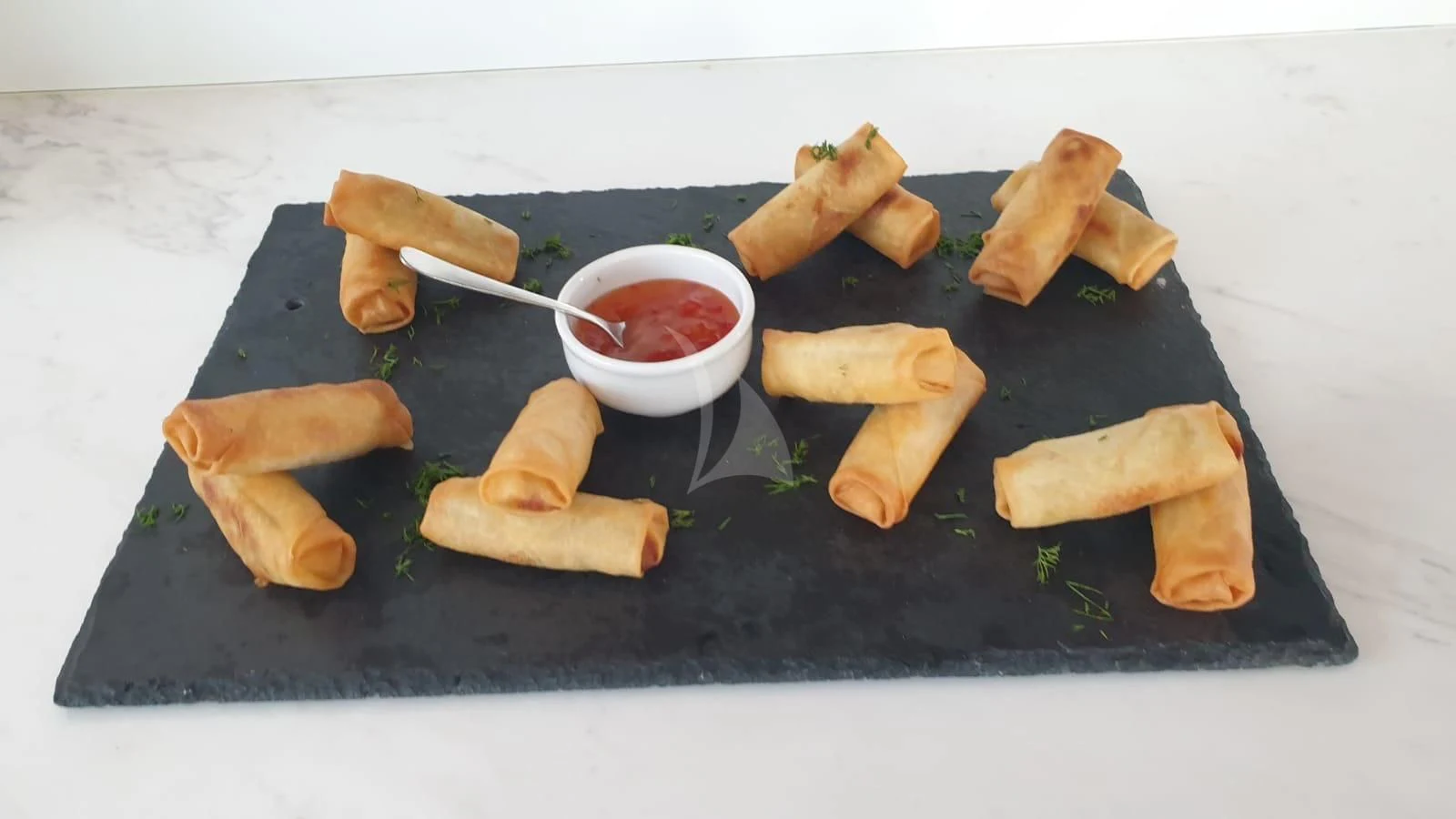 a plate of food aboard FUNSEA Yacht for Sale