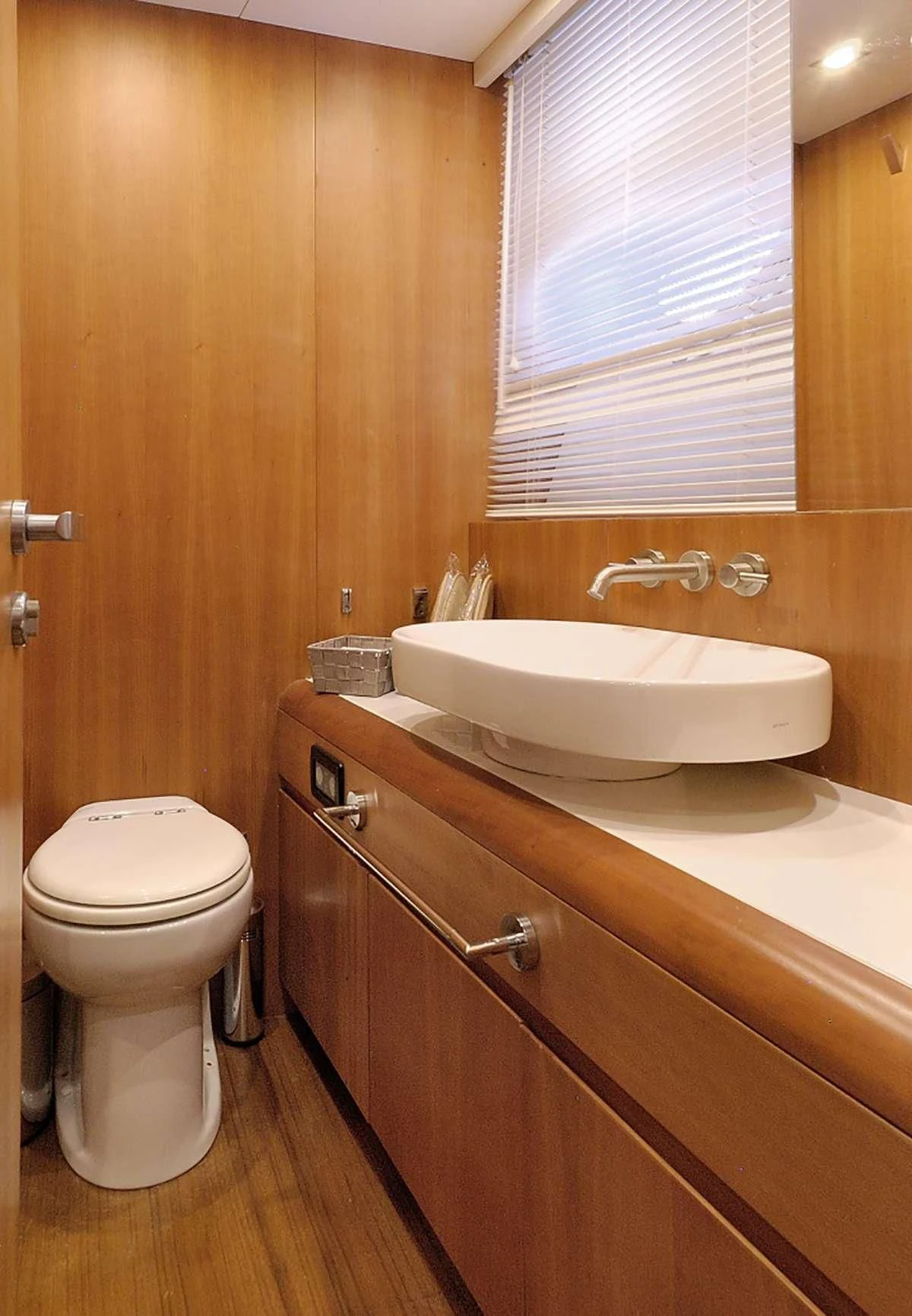 a bathroom with a sink and toilet aboard FUNSEA Yacht for Sale