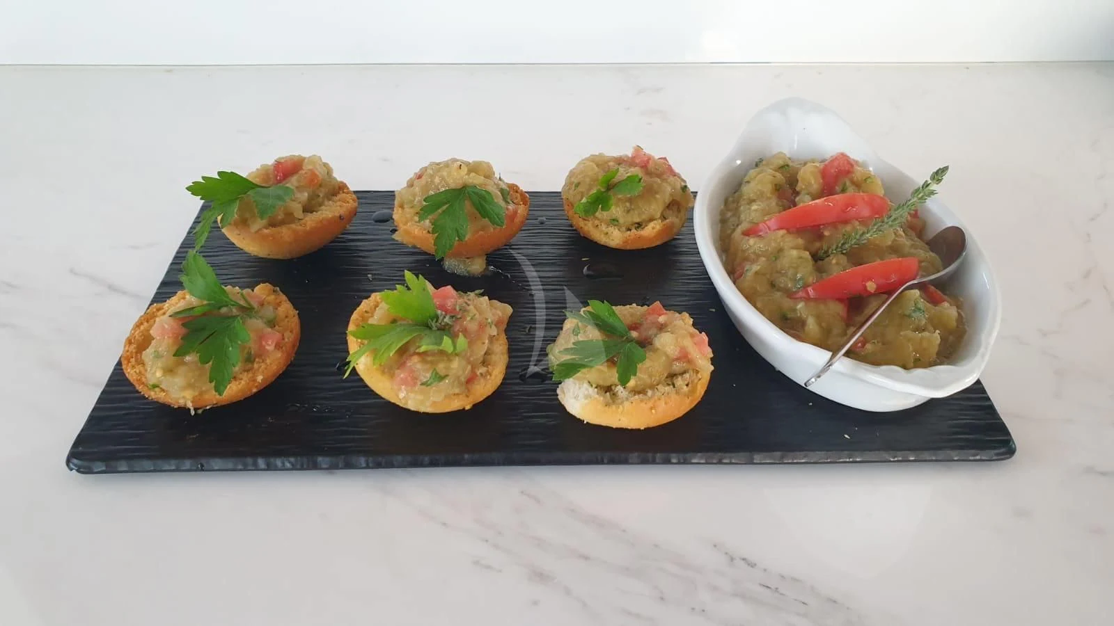 a plate of food aboard FUNSEA Yacht for Sale