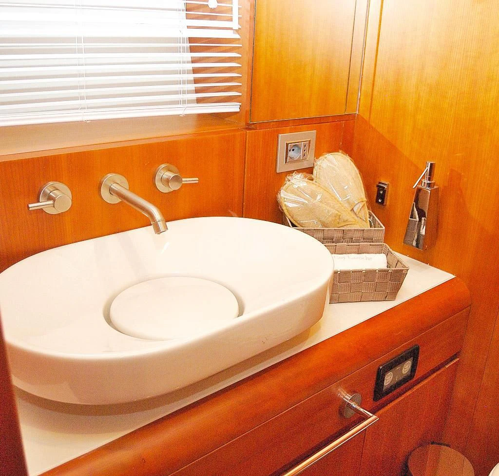 a sink in a bathroom aboard FUNSEA Yacht for Sale