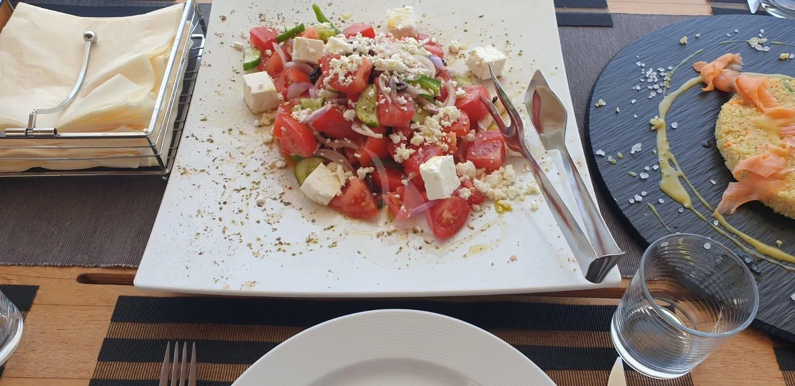 a plate of food aboard FUNSEA Yacht for Sale