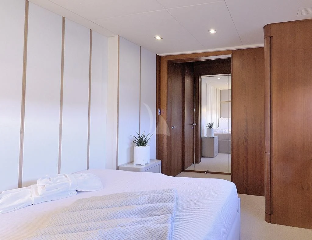 a bed in a room aboard FUNSEA Yacht for Sale